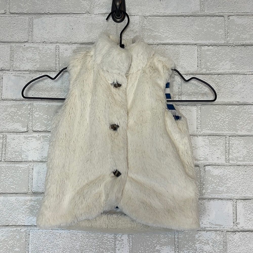 Hanna Andersson Girls Faux Fur Vest 90 3